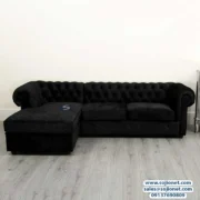 Black L Shaped Sofa in Lagos Abuja Port harcourt Warri Delta Benin Asaba Ibadan Nigeria