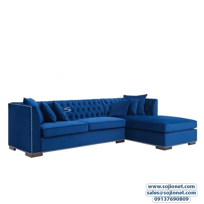 Blue L Shaped Fabric Sofa 1 Blue L Shaped Fabric Sofa in Lagos Warri Delta Abuja Port harcourt Enugu Asaba Benin Nigeria