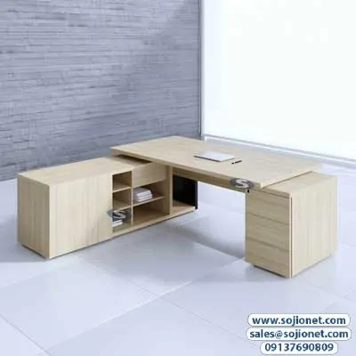 Light Beach Colour L Shaped Office Table in Nigeria
