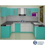 Colourful Kitchen Cabinet in Lagos Abuja Asaba Port harcourt Owerri Ibadan Nigeria