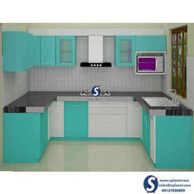 Colourful Kitchen Cabinet in Lagos Abuja Asaba Port harcourt Owerri Ibadan Nigeria