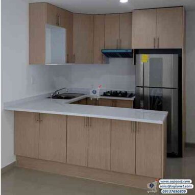 Extra Storage Kitchen Cabinet | Peninsula Kitchen cabinet design in Lagos Abuja Asaba Port harcourt Owerri Ibadan Nigeria