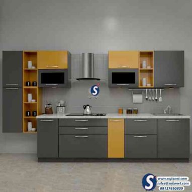 Modern Straight Kitchen Cabinet in Lagos Abuja Asaba Port harcourt Owerri Ibadan Nigeria | Sojionet Furniture in Lagos Nigeria