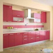 Red Kitchen Cabinet in Lagos Abuja Asaba Port harcourt Owerri Ibadan Nigeria