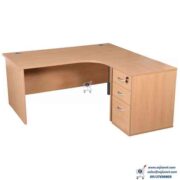 Beech Curved Executive Panel End Office Desk