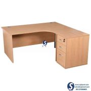 Beech Curved Executive Panel End Office Desk