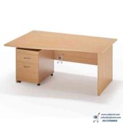 Beech Left Wave Office Table Desk