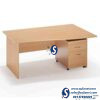 Beech Right Wave Office Table Desk