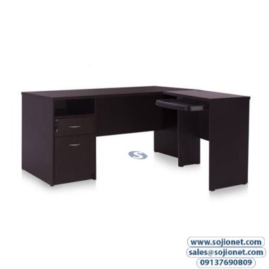 Dark Wood Office Desk