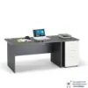 GRAPHITE GREY PANEL END OFFICE DESK WITH DESK HIGH PEDESTAL BUNDLE in Lagos Nigeria