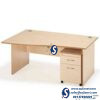 Maple Left Wave Panel Office Table Desk