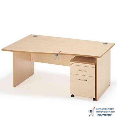 Maple Left Wave Panel Office Table Desk