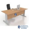 Oak Straight J Cantilever Office Desk