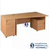 Wave Office Table Desk with Extra Storage Cabinet
