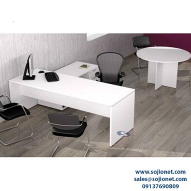 White High Gloss Executive Table Desk