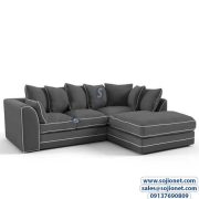 Simple L Shaped Fabric Sofa
