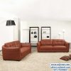 Brown Leather Comfortable Sofa