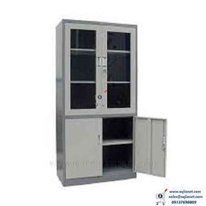 Half Glass Metal Display Cabinet Bookshelf in Lagos Nigeria