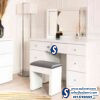 White Mirror Dressing Table with 7 drawers