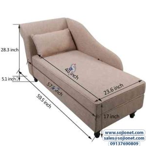 Narrow Three Seater Chaise Lounge Sofa in Lagos Abuja Nigeria