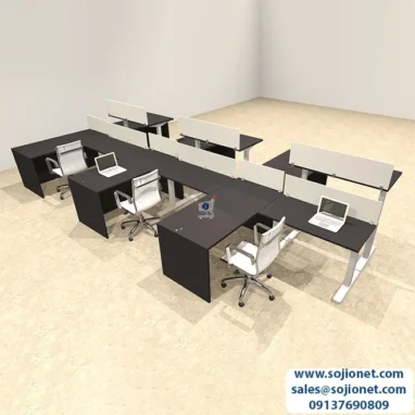 L-Shaped Dynamic height Workstation Desk in Lagos Abuja Port harcourt Delta Nigeria