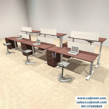 Six Seater Electric lift Workstation Desk in Lagos Nigeria