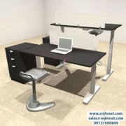 Two Seater Dual Motor Standing Workstation with Cabinet in Port harcourt Lagos Delta Abuja Nigeria