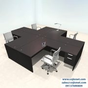 Four Person L-Shaped Office Workstation Desk in Lagos Abuja Port harcourt Enugu Delta Warri Ibadan Benin and nationwide in Nigeria