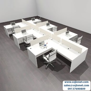 Six-Person Modern Acoustic Divider Workstation Desk in Lagos Abuja Port harcourt Enugu Delta Warri Ibadan Benin and nationwide in Nigeria