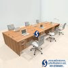 Six-Seater Modular Office Workstation Table in Lagos Abuja Port harcourt Enugu Delta Warri Ibadan Benin and nationwide in Nigeria