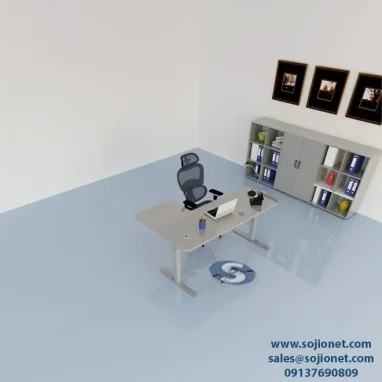 Grey Compact L-Shaped Standing Table in Lagos Port harcourt Abuja Warri Delta Enugu Asaba Ibadan and nationwide in Nigeria