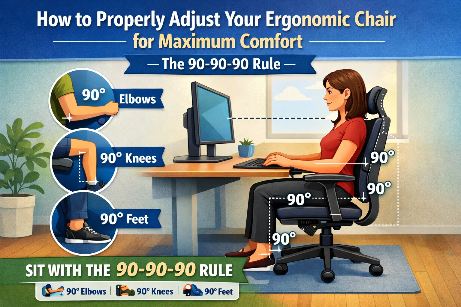 The Gold Standard: The 90-90-90 Rule of Ergonomic Chairs