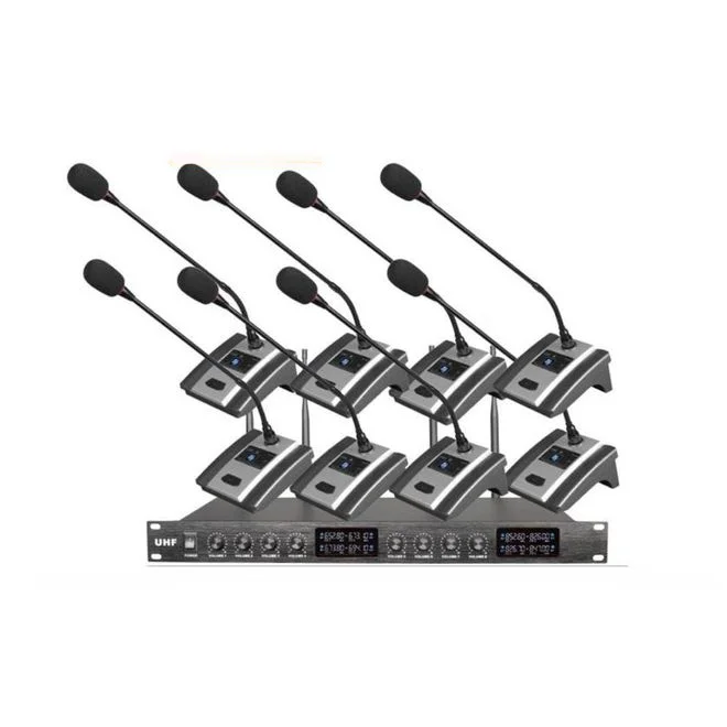 8-channel Professional Wireless Conference Microphone