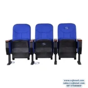 Blue Three Seater Auditorium Chair with foldable Writing Pads Lagos Nigeria
