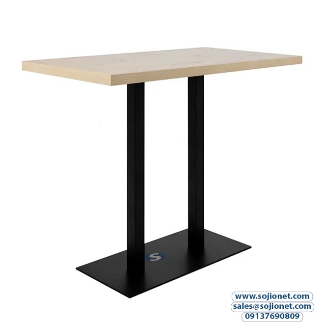Cafe Table with Black Dual Pole Metal Base in Lagos Abuja Port harcourt Ibadan Enugu Nigeria