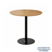 Round Restaurant Table with Matte Black Metal Leg in Lagos Abuja Port harcourt Ibadan Enugu Nigeria